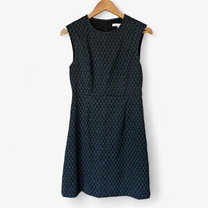 Diane Von Furstenberg Geometric Jacquard Madyson Dress Black Blue Womens Size 4